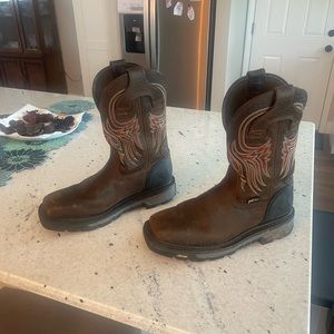 Justin safety toe work boots size 10.5